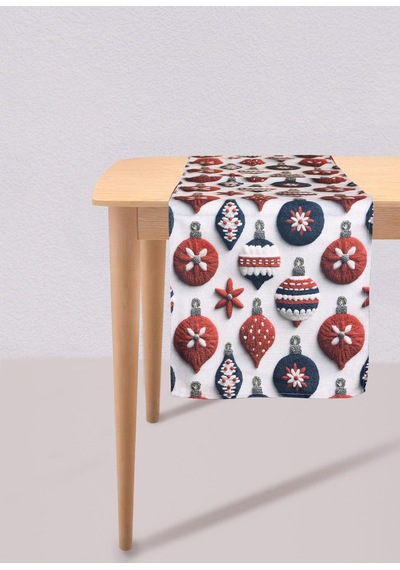 The Mia Modern Figür Desenli Runner 45x140 Cm Beyaz Beyaz