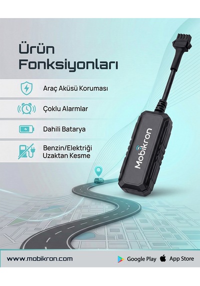 Mk190-1 2026 Nesil Araç Takip Cihazı - 12 Ay Hat+server Dahil - Uzaktan Motor Blokajlı Tak Çalıştır