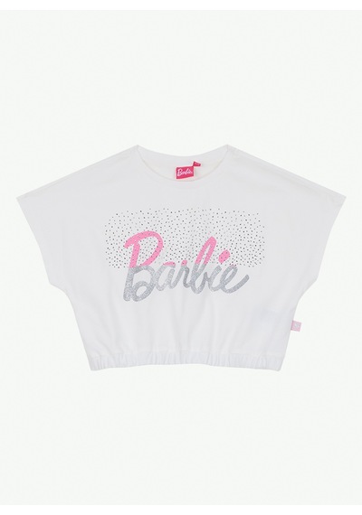 Barbie Ekru Pamuk Karışımlı T-shirt Brb6sg-tst6040