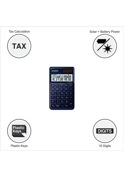 Casio Sl-1000sc-ny Cep Tipi 10 Hane Lacivert Hesap Makinesi Genel
