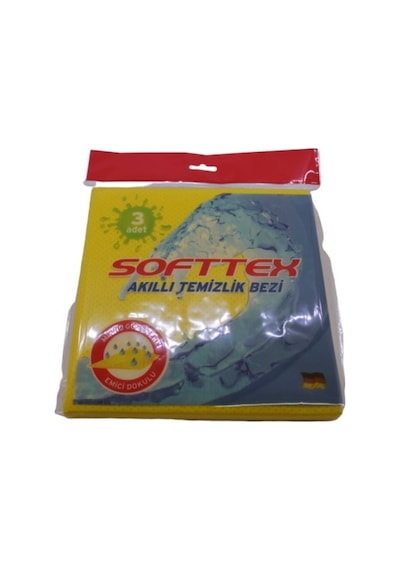 Softtex Akıllı Temizlik Bezi 3 Adet Sarı