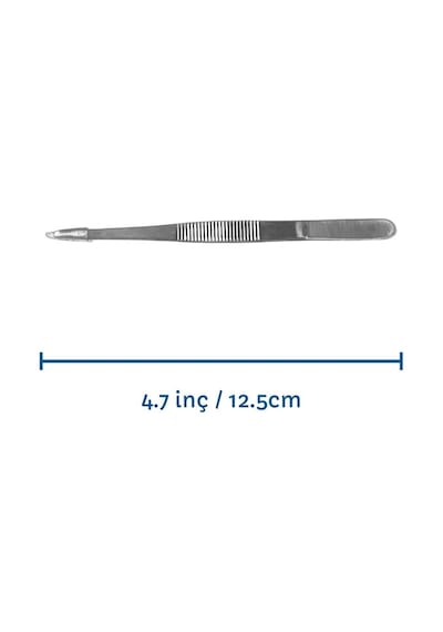 Barışhan Medikal Dikiş Atma Penset 4.7 İnç Küçük Boy Gri 12.5cm Dikiş Eğitim Materyali