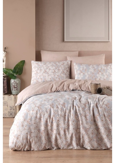 Enlora Home Nevresim Seti Çift Kişilik Piti Yaprak Rose