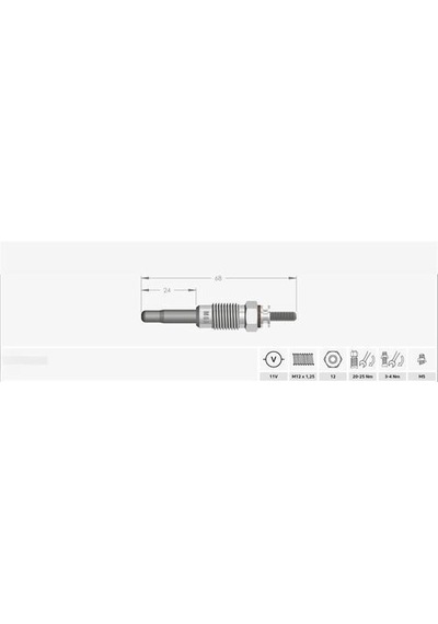 Mga 10103 Kızdırma Bujisi 11v R 11 R19 R21 1.6 1.9 D 1345518080
