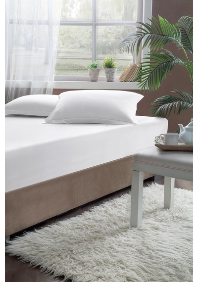 Pierre Cardin Pamuk Saten Lastikli Çarşaf 120x200 Beyaz