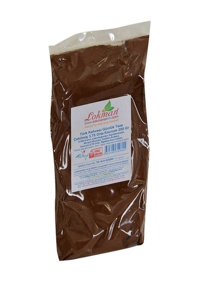 Türk Kahvesi Günlük Taze Çekilmiş 3.75 Orta Krum 200 Gr Paket