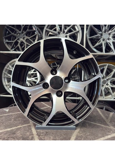 14 İnç 4x108 Fiesta Siyah Elmas Kesim Jant Modeli 4 Adet