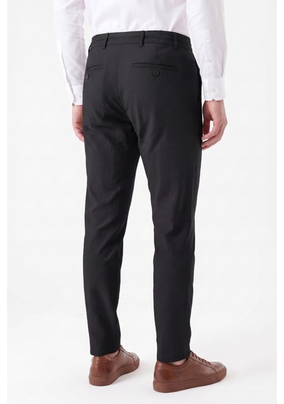 Günce Erkek Regular Kalıp Jogger Pantolon Gofre Kumaş Bgl-st05632 Siyah