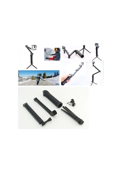 Gplus Gp238 3 Way Katlanır Monopod Mini Tripod Stand 3 Parça Set