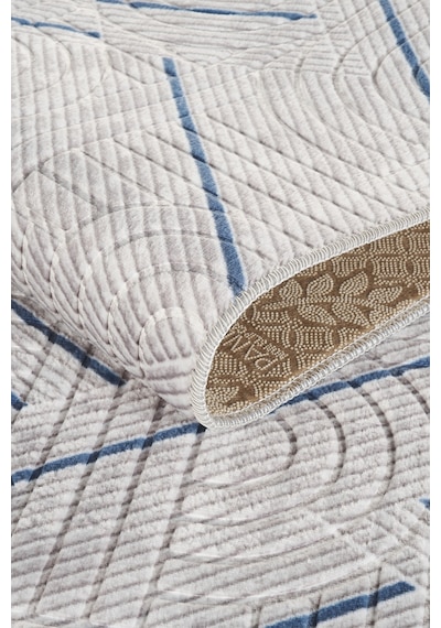 Villadia Home Textile Bambu Kaymaz Taban Dört Mevsim Yıkanabilir Kesme Yolluk Koridor Mutfak Salon Yatak Oturma Çocuk Odası Koridor Antre Mavi