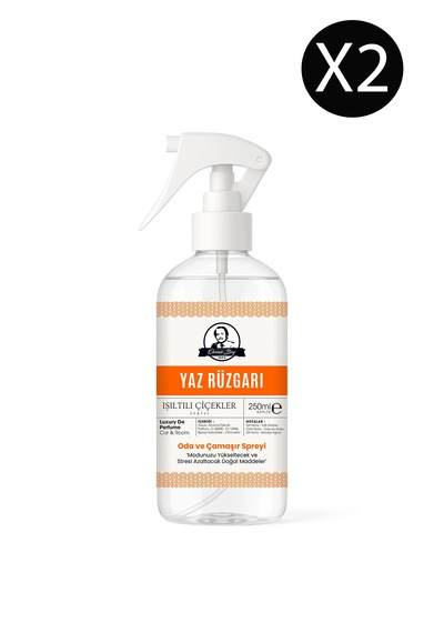 Yaz Rüzgarı Parfümlü Oda Ve Çamaşır Spreyi Ortam Ve Araba Kokusu Odunsu Woody Room Spray 250ml X 2