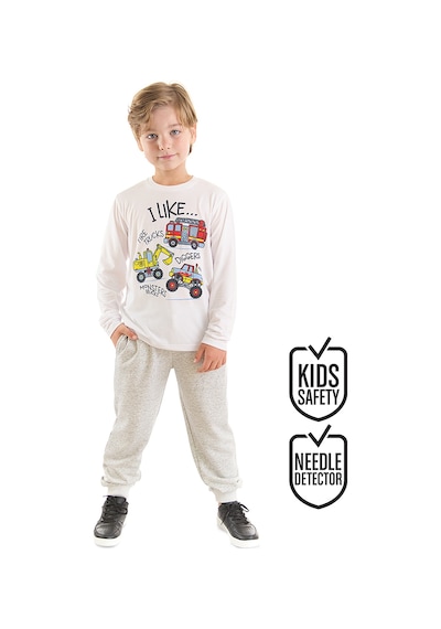 Denokids İnşaat Araçları Erkek Çocuk T-shirt Pantolon Takım