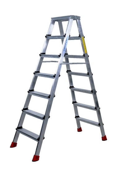 7+7 Çift Çıkışlı Premium Alüminyum Merdiven 50x20 Çok Amaçlı/pratik/kolay 153cm