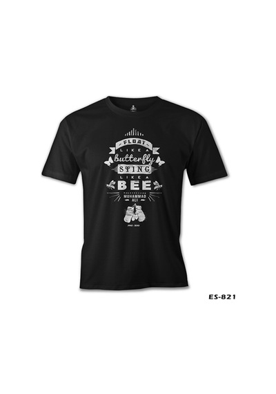Muhammad Ali - Sting Like A Bee Siyah Erkek Tshirt