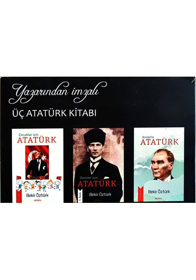 3 Kitaptan Oluşan Muhteşem Atatürk Seti 3 Kitap,poster,not Defteri,ayraç