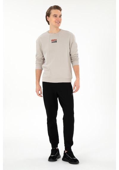 U.S. Polo Assn. Erkek Comfort Fit Bisiklet Yaka Taş Sweatshirt 50293430-VR049