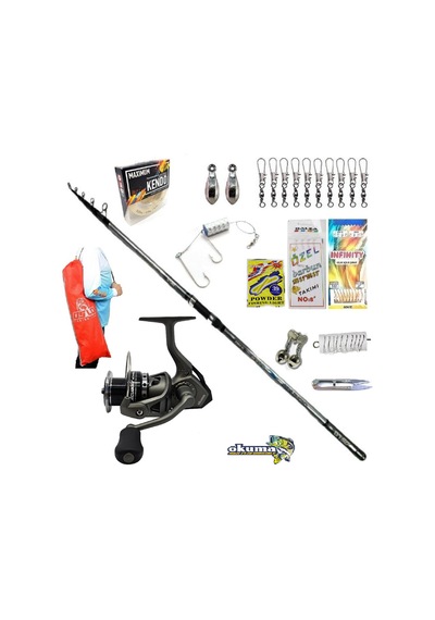 Acuador Acu-8000a 420cm 70-250gr Oslo Crome Profesyonel Kıyı Olta Takımı Seti
