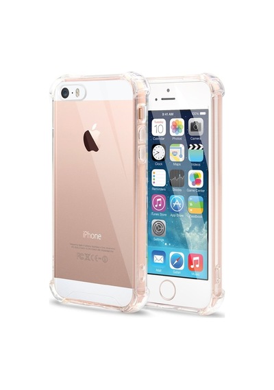 Apple Uyumlu iPhone 5 5S Kilif Köse Korumali Seffaf Silikon Kapak 392957597