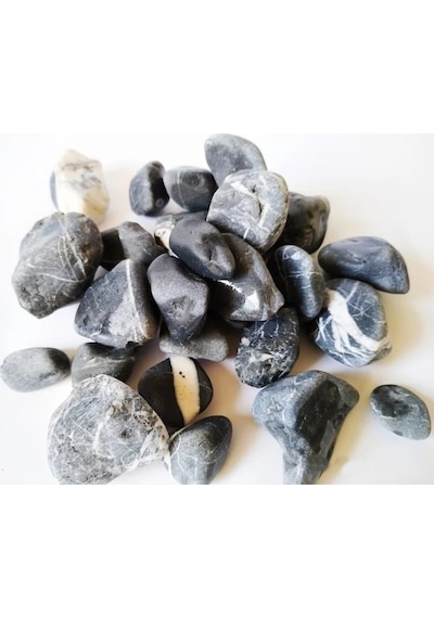 Siyah Dolomit Taş 4-8 cm Akvaryum Çakıl Bahçe Terrarium Taşı 1 K