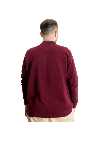 Mode Xl Büyük Beden Sweat Selanik Crown Of A King 23444 Bordo 001