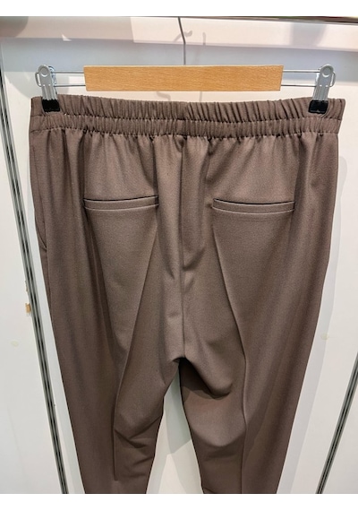 Moderie Butik Dekorati F Düğmeli Arka Bel Lasti Kli Pantolon kahve