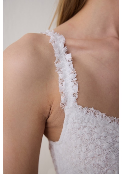 Penti Crinkle Lace Corset Kırık Beyaz Büstiyer