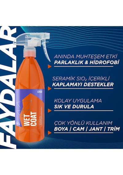 Gyeon Q²m Wetcoat Nano Boya Koruma Ve Seramik Sprey Hızlı Cila -