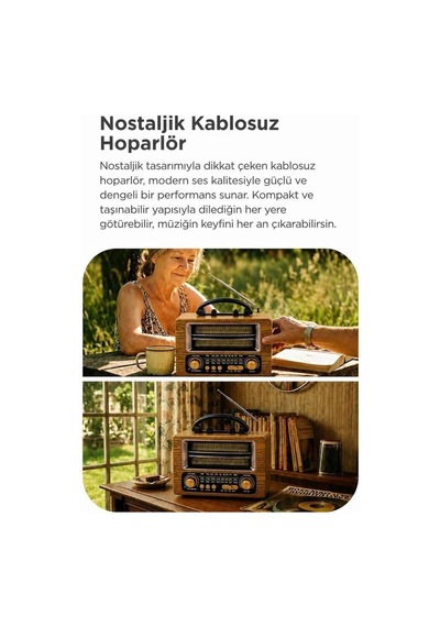Özel Üretim Torima Bluetooth Hoparlör Nostaljik Radyo Ns02 Hediye Cihazı Cihaz