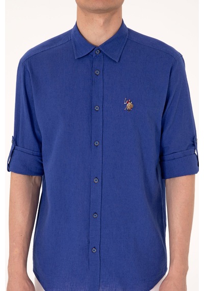 U.s. Polo Assn. Erkek Mavi Gömlek Basic 50297868-vr212 Royal Blue