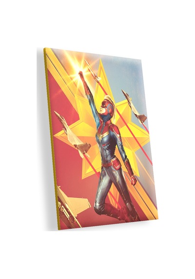 Cakasepetim Uçaklar Yarışan Kaptan Marvel Ahşap Mdf Tablo