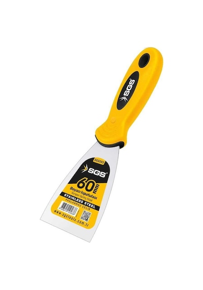 Sgs 583 Spatula Paslanmaz Çelik 60 Mm Sarı