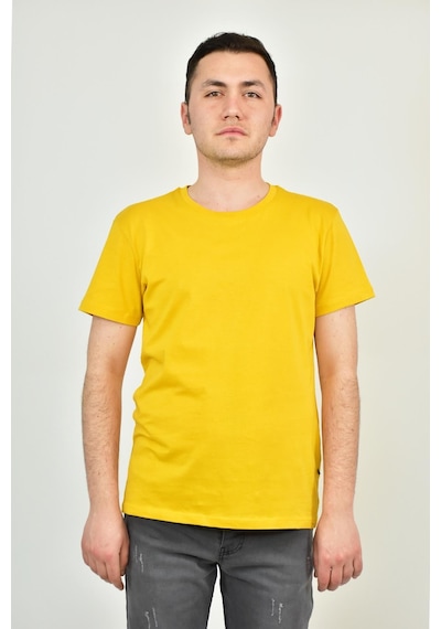 Erkek Sıfır Yaka Tshırt Sun Flower