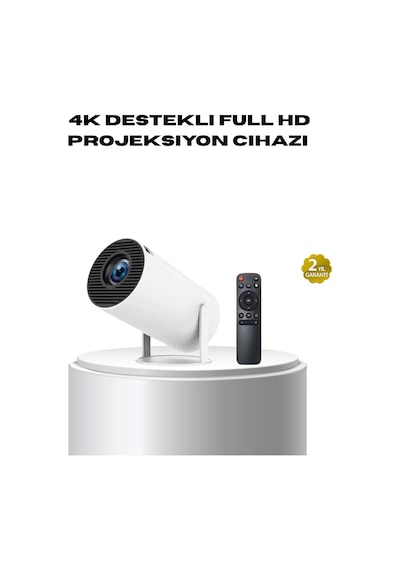 4k Destekli Full Hd Projeksiyon Cihazı - 130 İnç Geniş Ekran Wifi Ve Hdmı Bağlantılı