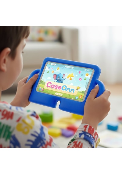 Caseonn Samsung Galaxy Uyumlu Tab S5e T720 / Tab A8 X200 Kılıf Tutma Kollu Silikon Mavi Diğer