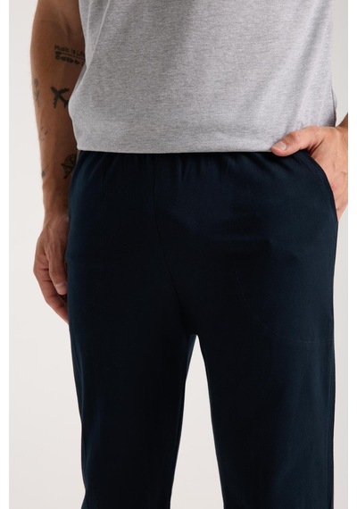 Akbeniz Erkek Gri Düğmeli Yaka Kısa Kol Pijama Takımı