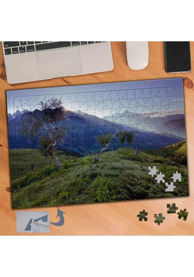 Yeşil Bitki Örtüsü Manzarası 240 Parça Puzzle Yapboz Tablo-264