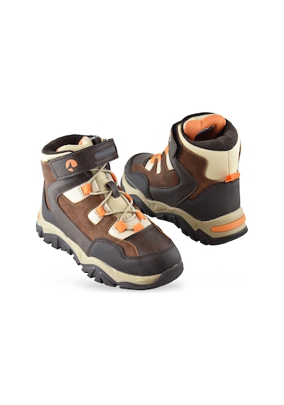 Barcelona Ortopedik Cırtlı Unisex Çocuk Bot Ayakkabı Çocuk Outdoor Bot Kahverengi