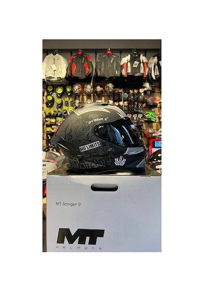 Mt Kask Ff126 Stınger 2 Tagger B2 Mat Şeffaf Vizörlü Siyah