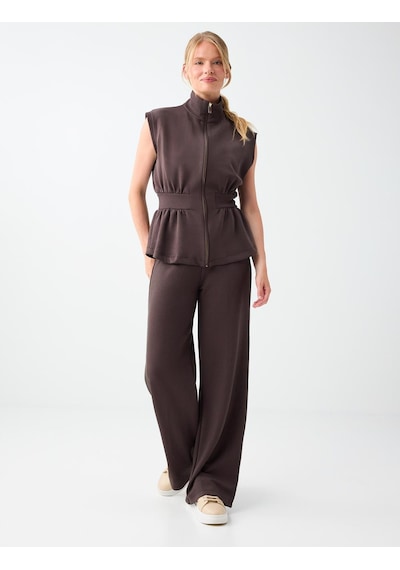Jimmy Key Acı Kahve Normal Bel Uzun Örme Pantolon 6sw187186803 Acı Kahverengi