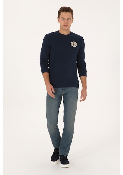 U.S. Polo Assn. Erkek Regular Fit Bisiklet Yaka Lacivert Sweatshirt 50308717-VR033