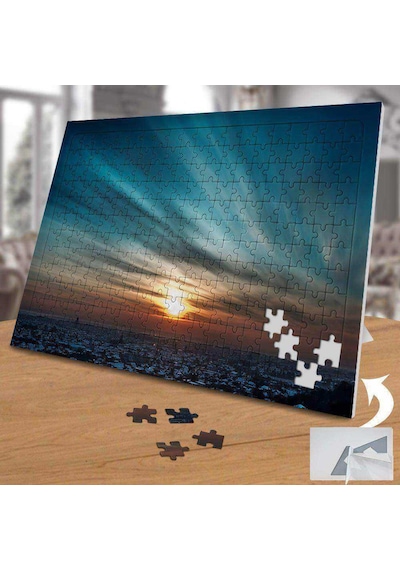 Şehrin Akşam Üstü Gün Batımı 240 Parça Puzzle Yapboz-74869