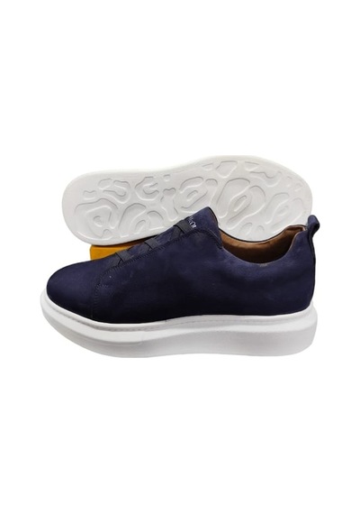 King Paolo King Shoes Bağsız Spor Erkek Ayakkabı 426 Lacivert Nubuk Lacivert