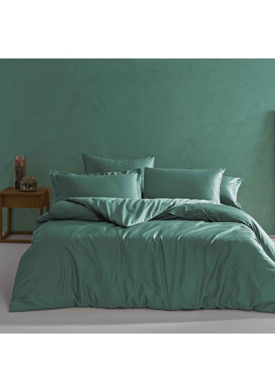 Linens Mix&match Pamuk Saten 2'li Volanlı Yastık Kılıfı Seti Petrol