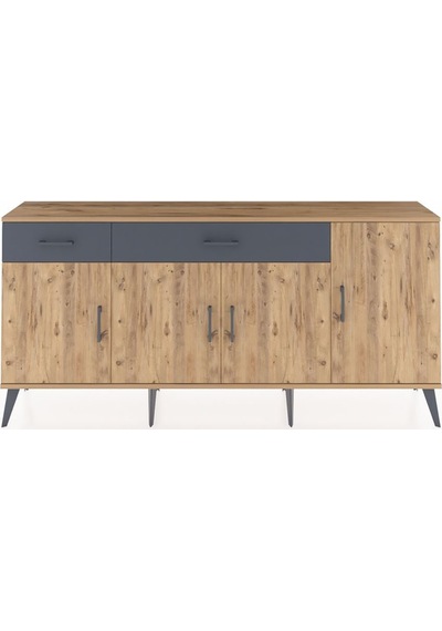 Arges Konsol 5 Raflı 2 Çekmeceli 4 Kapaklı 176x30x83 Çam-çam/antrasit Çam/antrasit Arges Konsol 5 Raflı 2 Çekmeceli 4 Kapaklı 176x30x83 Çam-çam/antrasit Çam/antrasit