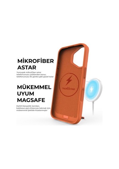 Bix Apple Uyumlu iPhone 16 Plus Vortex Magsafe Kılıf Stand Özellikli 3x Korumalı Mikro Fiber İç Yüzey Turuncu Turuncu Bix Apple Uyumlu iPhone 16 Plus Vortex Magsafe Kılıf Stand Özellikli 3x Korumalı Mikro Fiber İç Yüzey Turuncu Turuncu