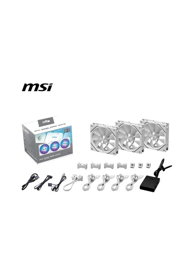 Mpg Ez120 Argb Whıte-3w 2000rpm 3 'lü Fan Seti Çok Renkli