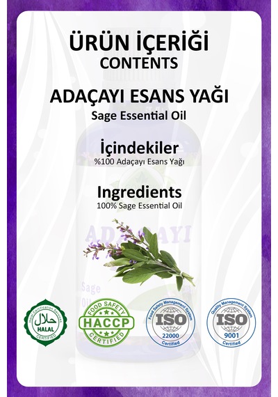 Adaçayı Yağı Sage Essential Oil 20 Ml.