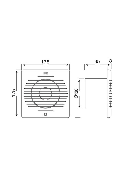 Horoz 12 Cm 120 Lik Banyo Mutfak Tuvalet Havalandırma Fanı 15w Sessiz Aspiratör, 1900 Rpm, 12