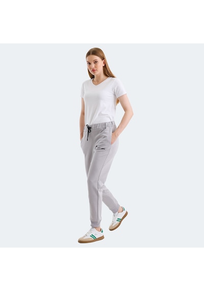 Slazenger VETERAN Kadın Cepli Gri Eşofman Altı
