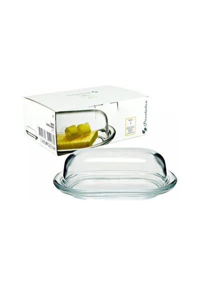 Paşabahçe Cam Kapaklı Tereyağlık 98402 Şeffaf